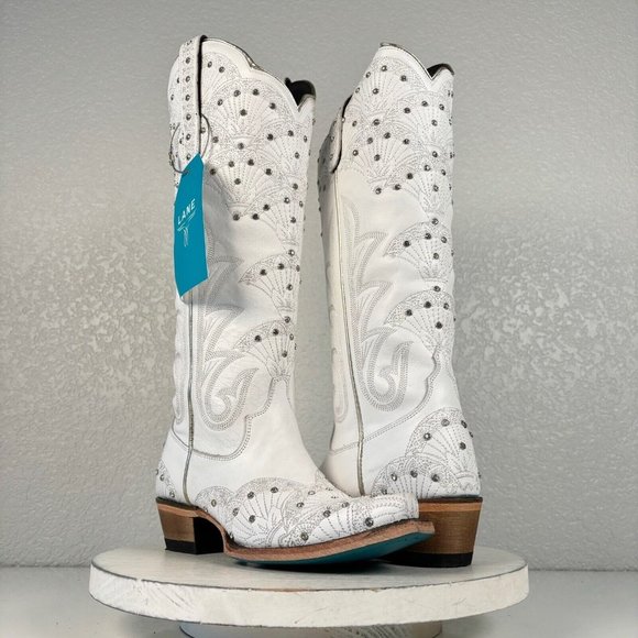 Lane Boots | Shoes | New Lane Calypso White Cowboy Bridal Boots 5 ...